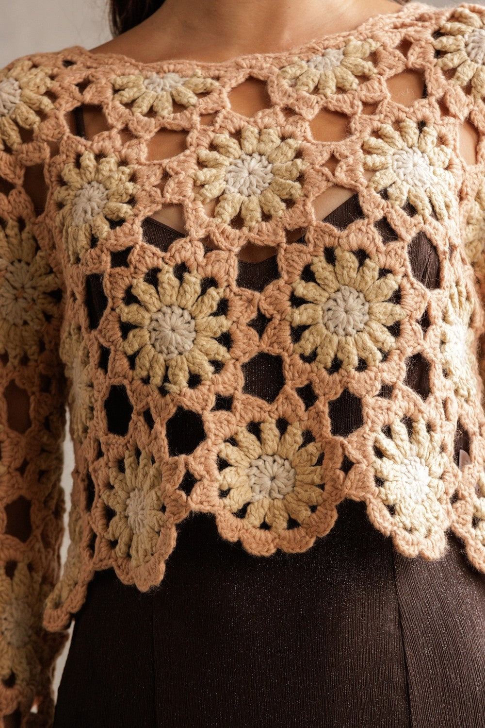Flower Power Crochet Sweater