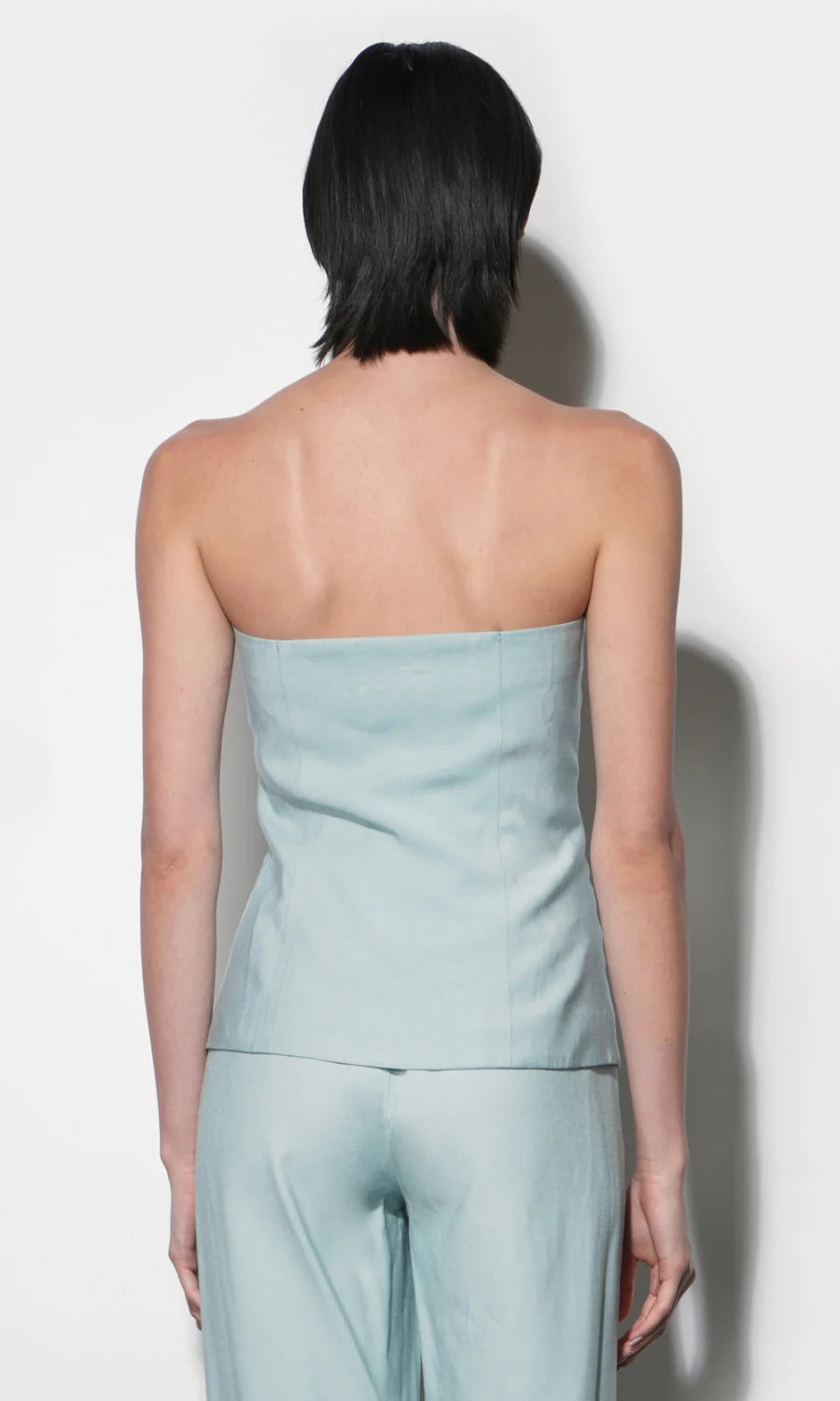 Greylin Yuri Sky Blue Strapless Vest top