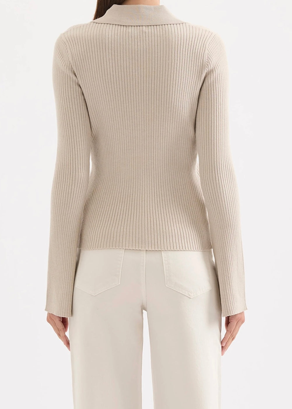 Betina Zip Front Knit Mink