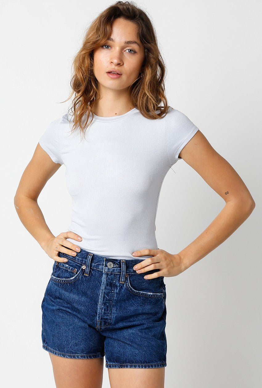 Mercedes Basic Rib Knit Tee