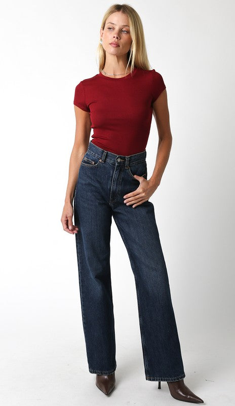 Mercedes Basic Rib Knit Tee