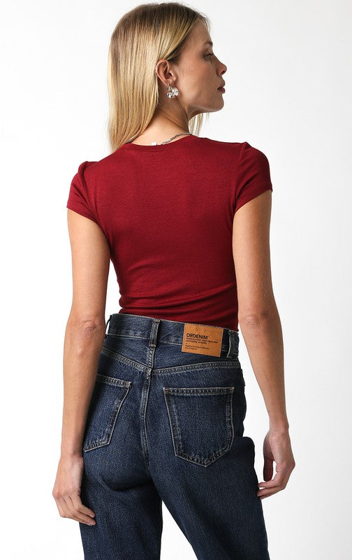 Mercedes Basic Rib Knit Tee