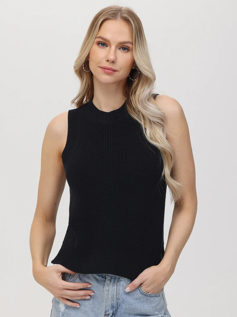 Demi High Crew Neck Tank Top