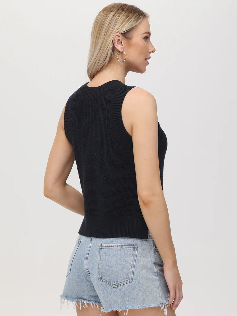 Demi High Crew Neck Tank Top