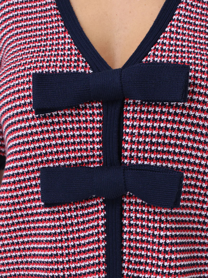 Elaine Puff Sleeve Bow Cardi