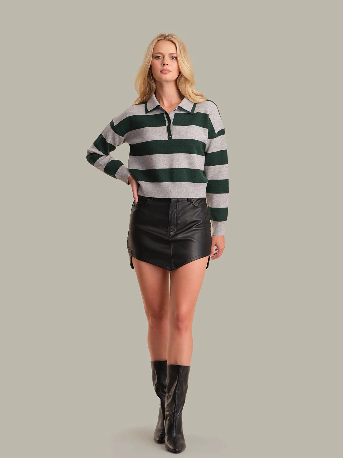 Lennon Double Collar Rugby Stripe