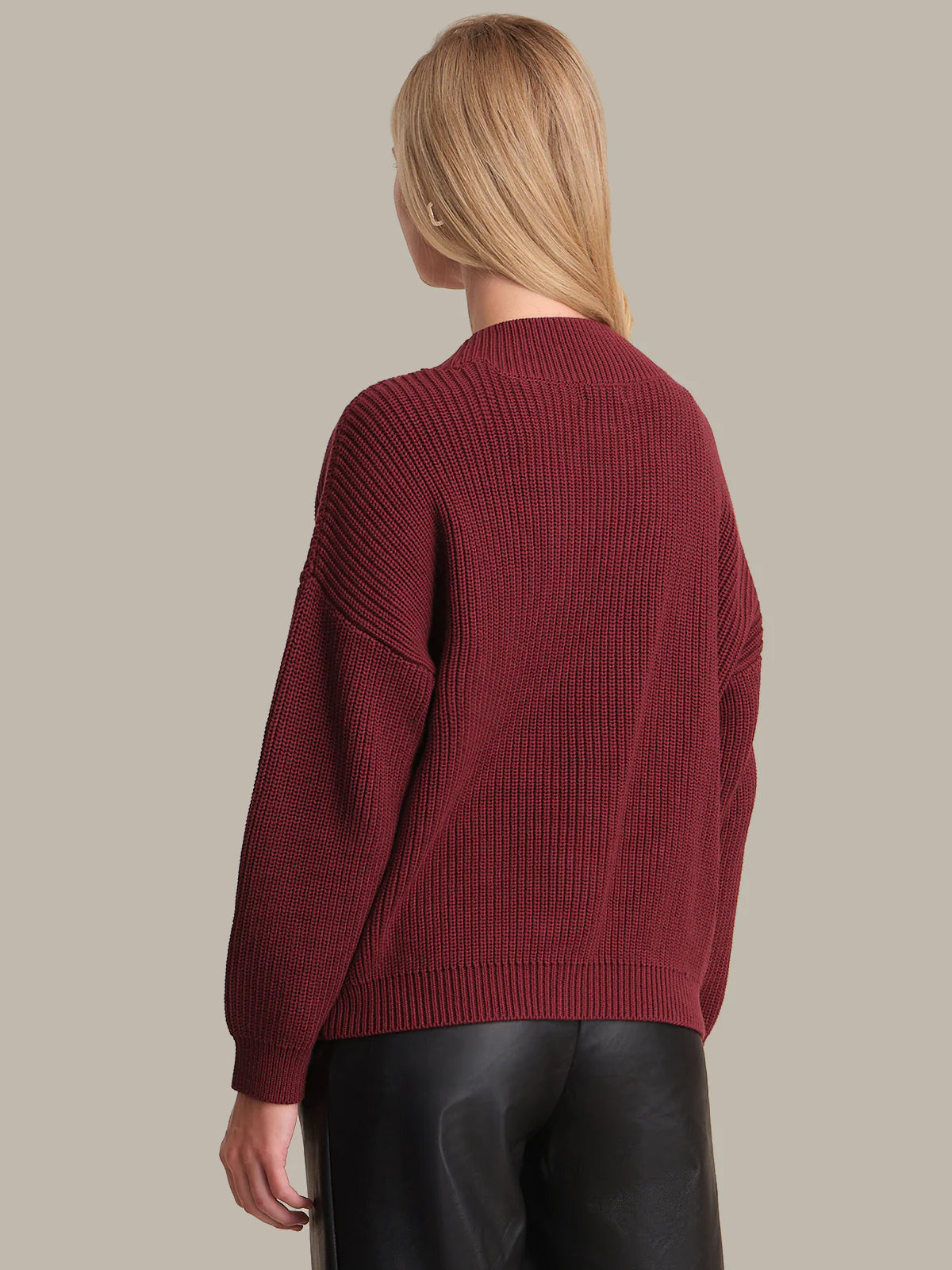 Celeste Button Down Cardigan Oxblood