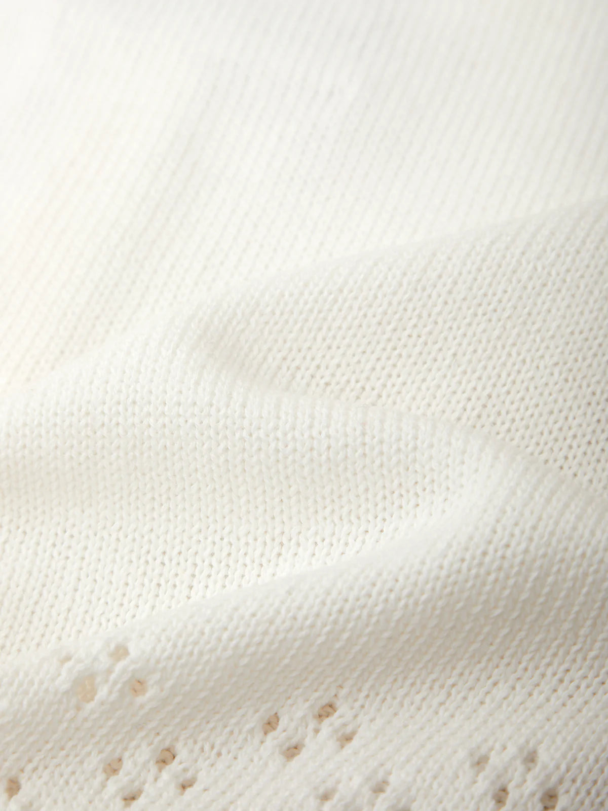 525 Odette Cropped Puff-Sleeve Cardigan Chalk