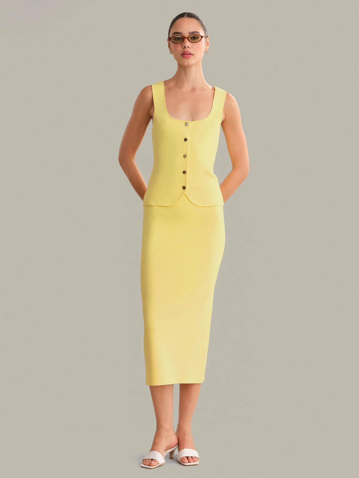 Maria Button Front Corset Top