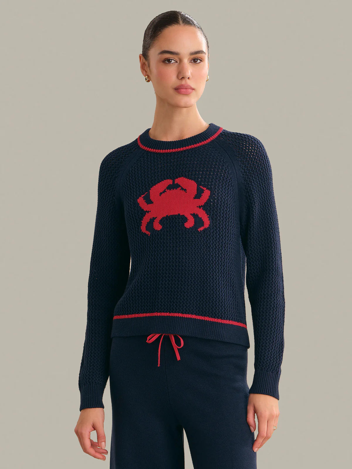 525 Jane Crab Dark Blue Combo Pullover