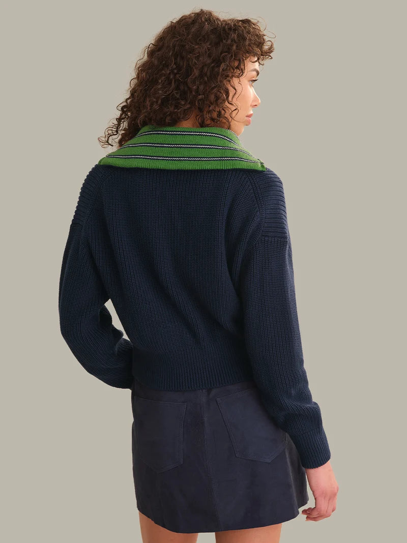 Antonia Zip Jacket With Internal Stripe