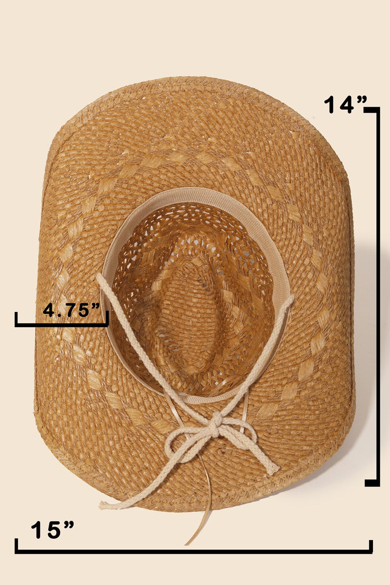 Vida Straw Weave Cowboy Hat