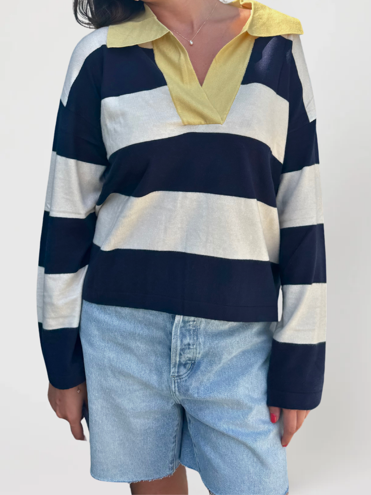 Colchique Stripped Polo Sweater