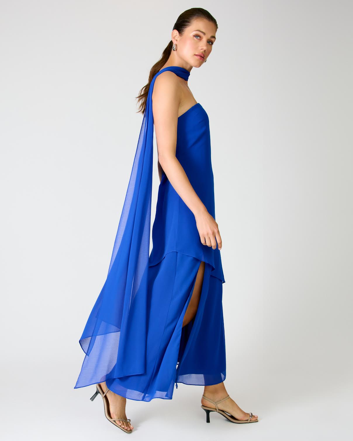 Azure Coast Blue Scarf Dress