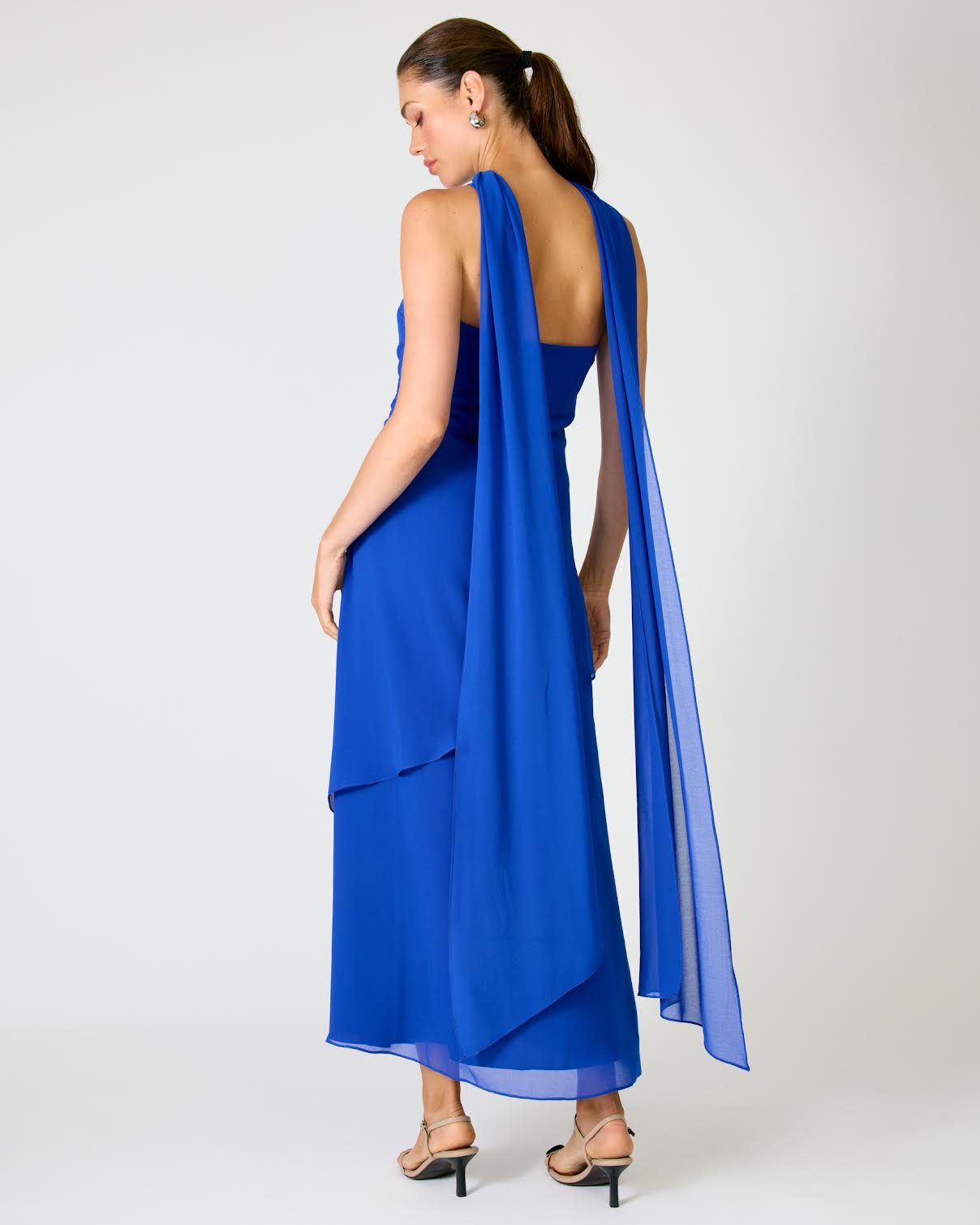 Azure Coast Blue Scarf Dress