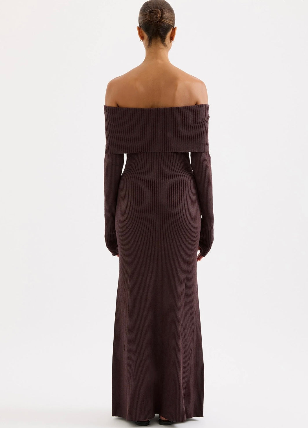 Krishna Off The Shoulder Knit Dress