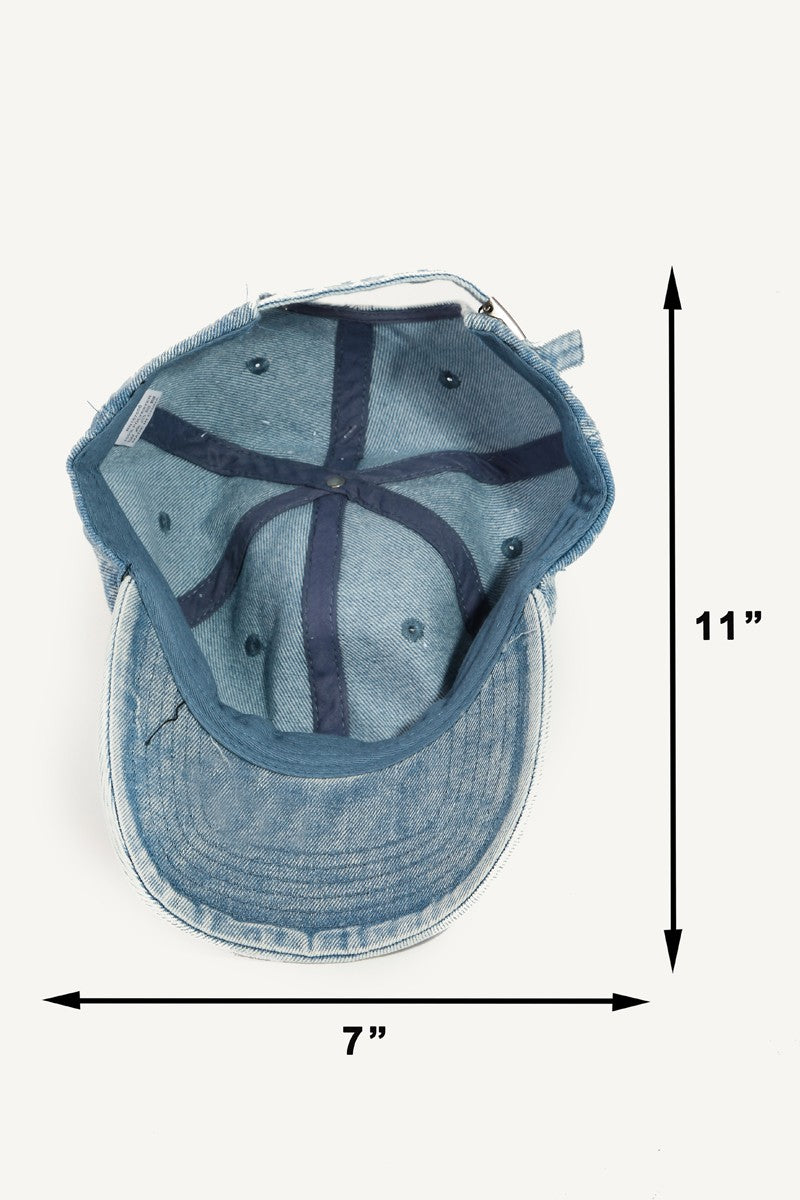 Demi Baseball Cap | Light Denim