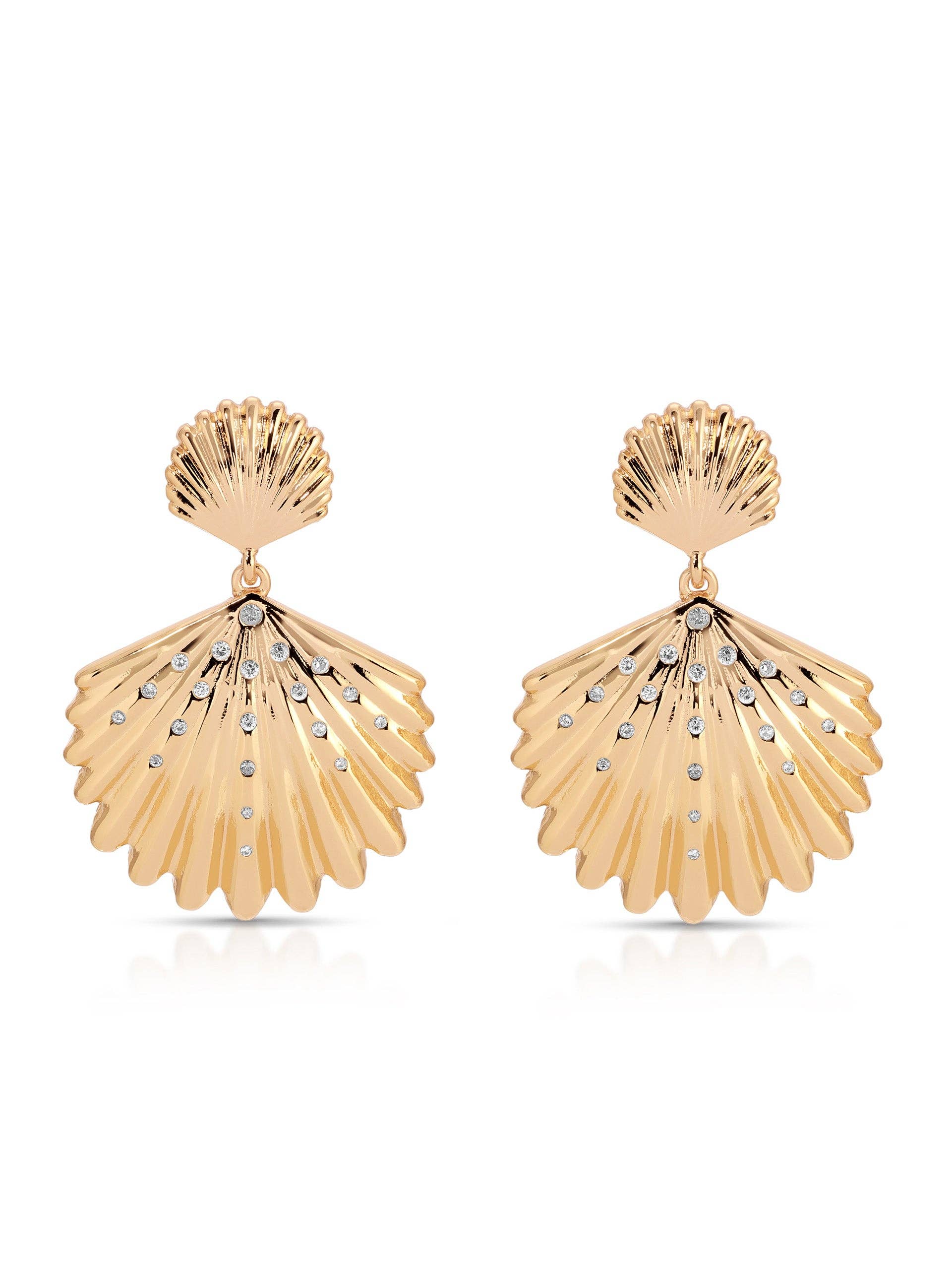 Sun-Drenched Shell Earrings