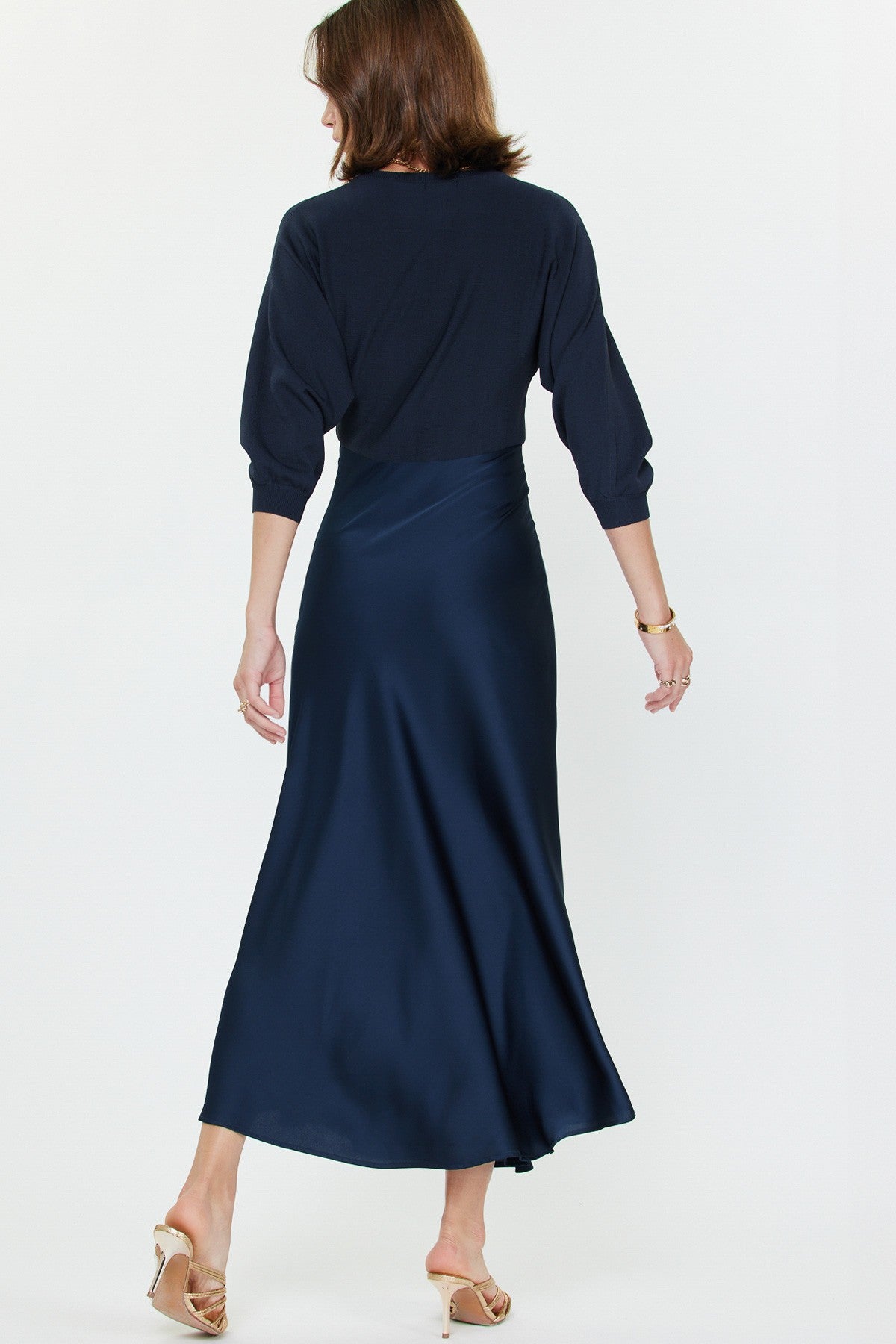 Faye Navy Midi Dress