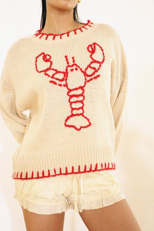 Lobster Sweater Cream