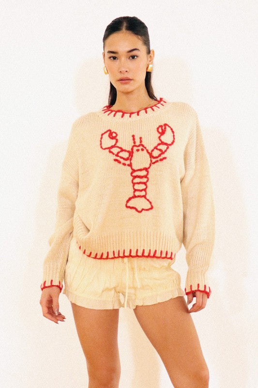 Lobster Sweater Cream