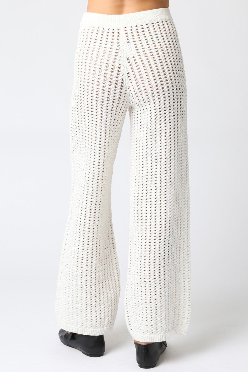 Joanie Crochet Pants | White