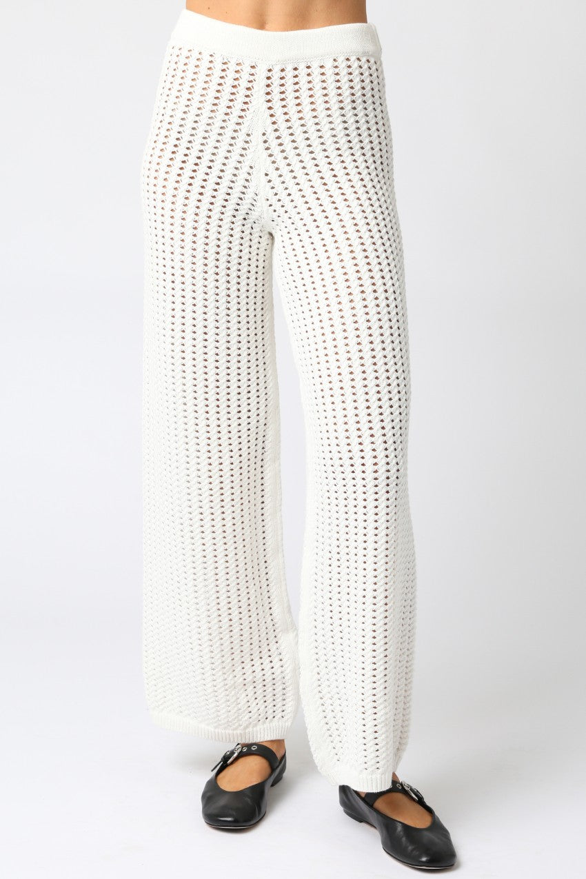 Joanie Crochet Pants | White