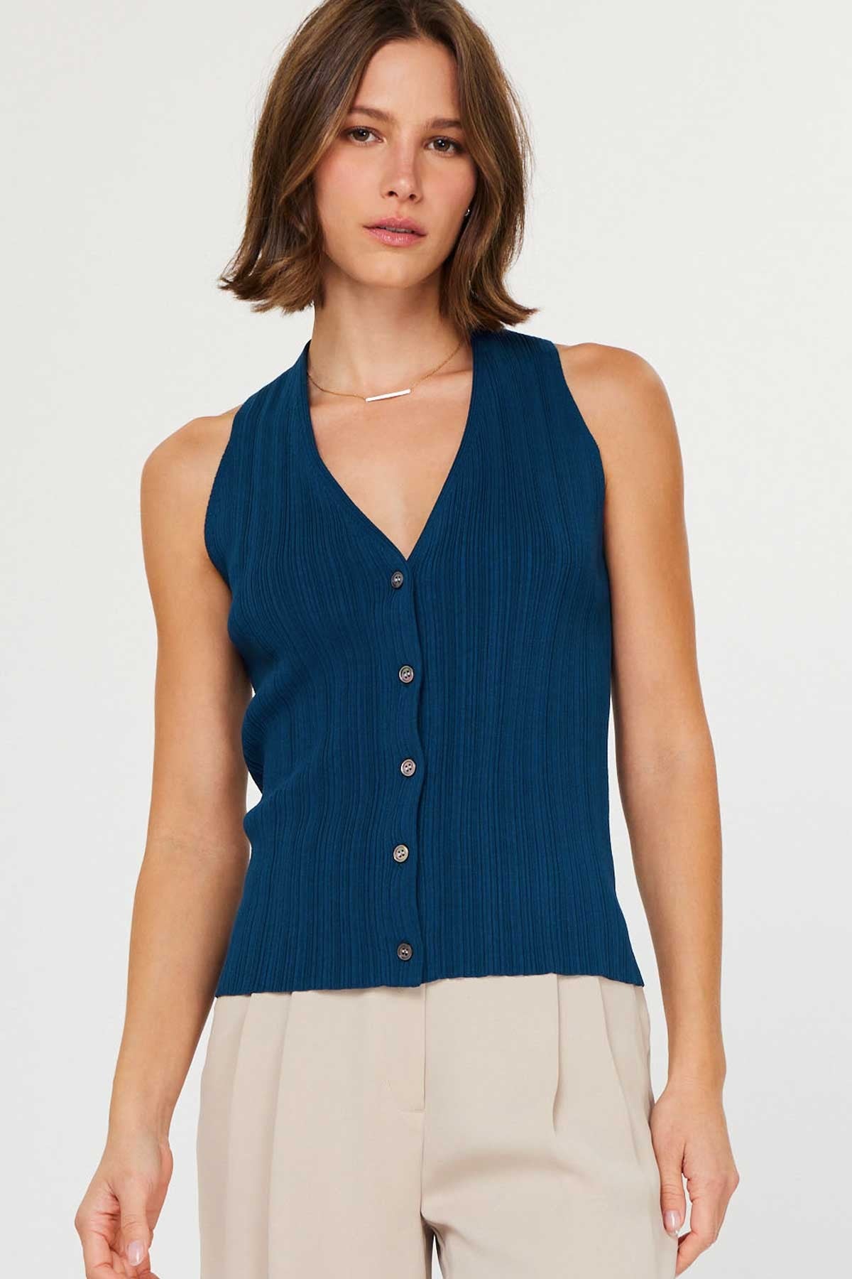 Amelia Knit Tank | Midnight Blue