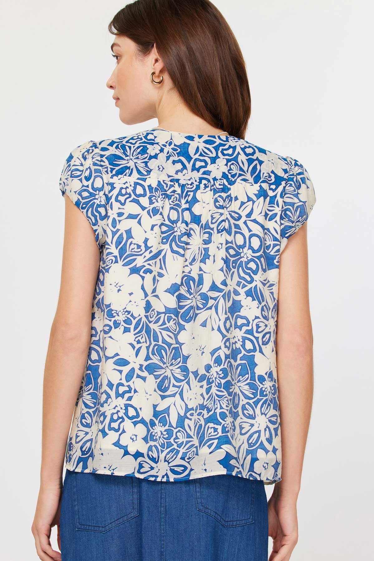 Ophelia Floral Top | Blue