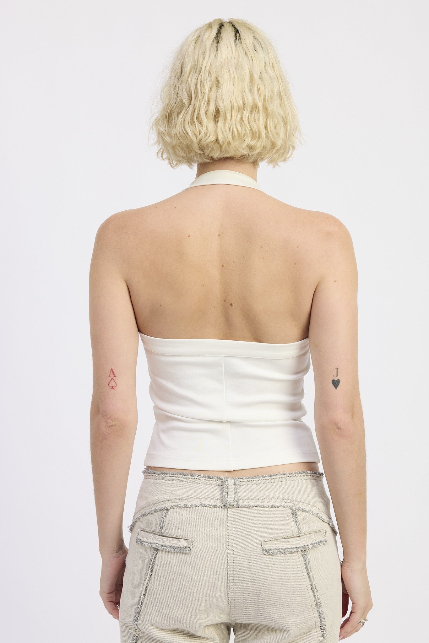 Luna White Halter Top