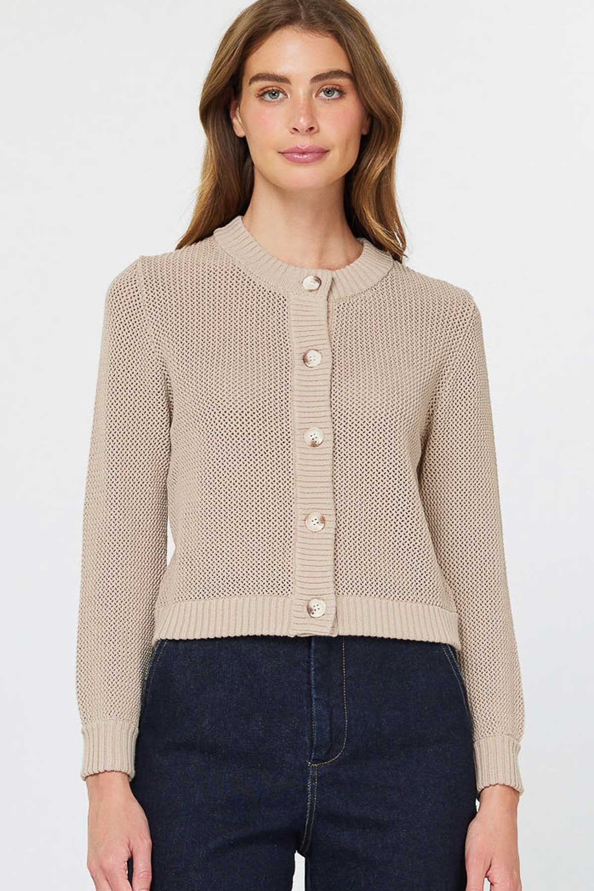 Hana Knit Cardigan | Taupe