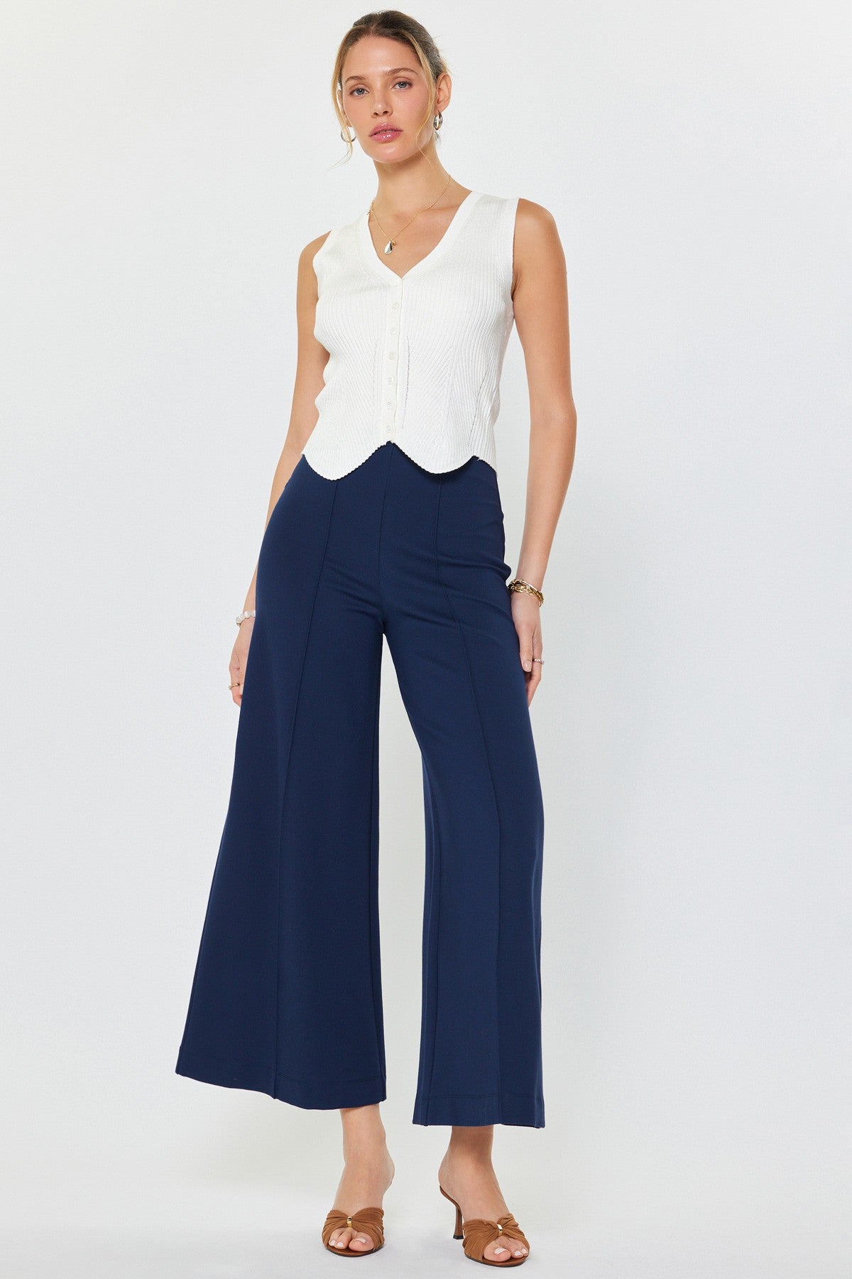 Jules Wide Leg Ponte Pants
