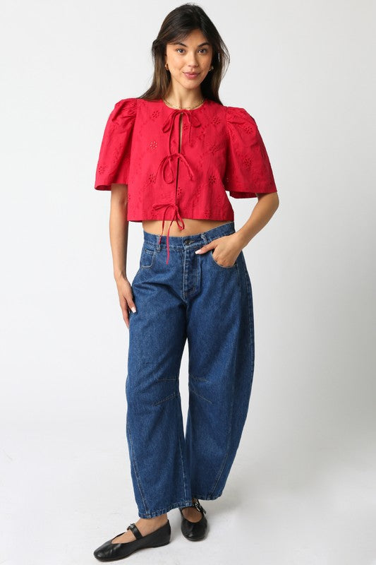 Ciera Tie Front Top