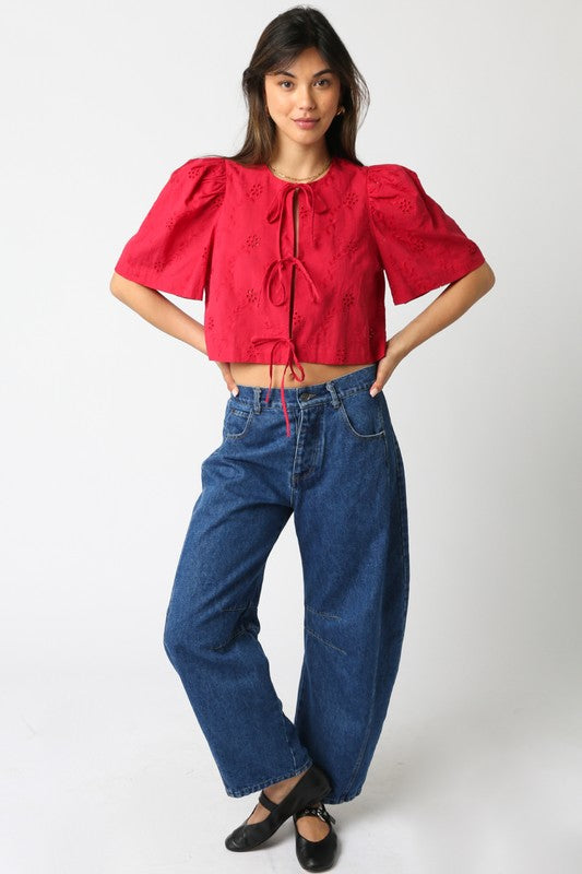 Ciera Tie Front Top