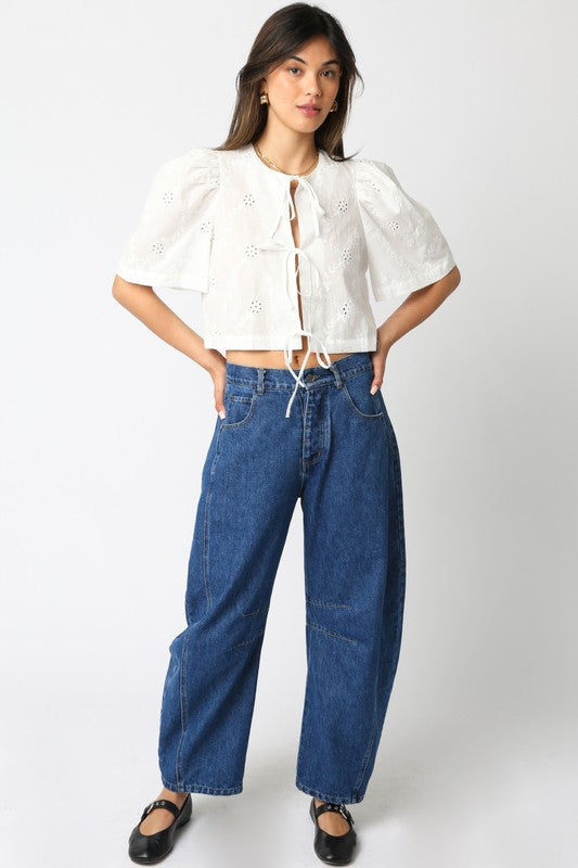 Ciera Tie Front Top