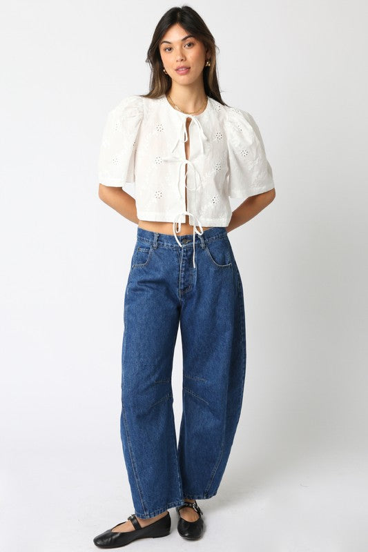Ciera Tie Front Top