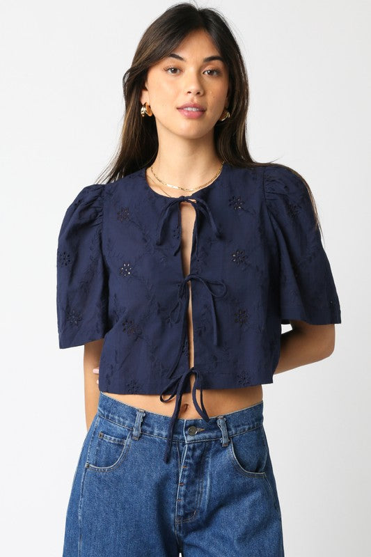 Ciera Tie Front Top