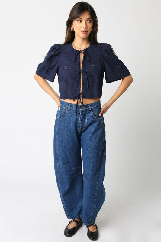Ciera Tie Front Top