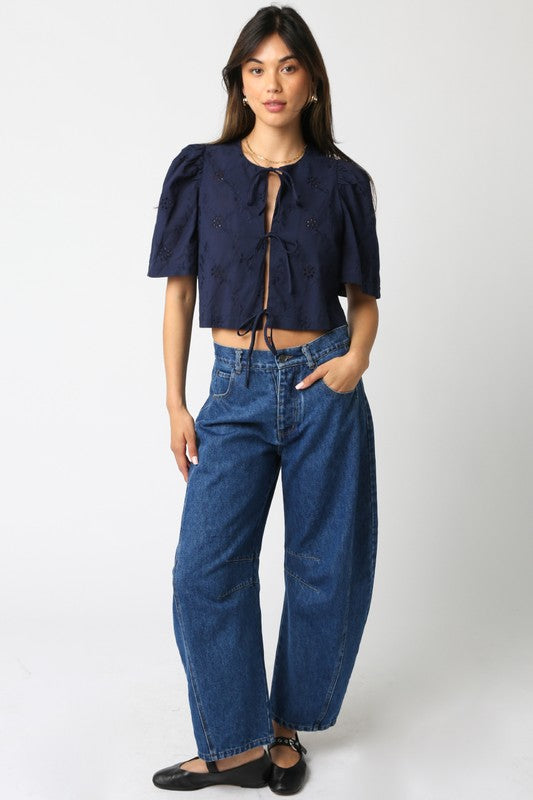 Ciera Tie Front Top