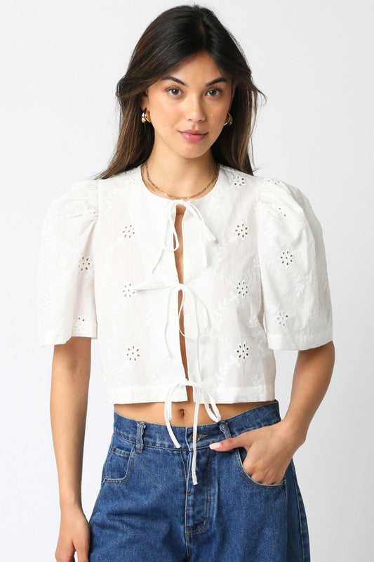 Ciera Tie Front Top