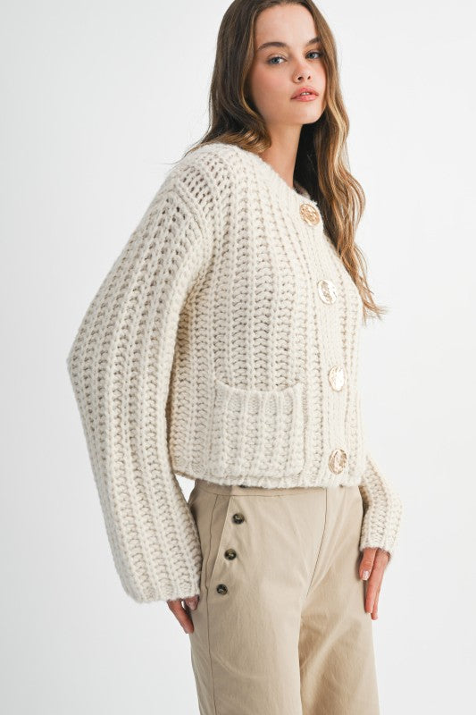 Sherry Knit Cardigan Cream