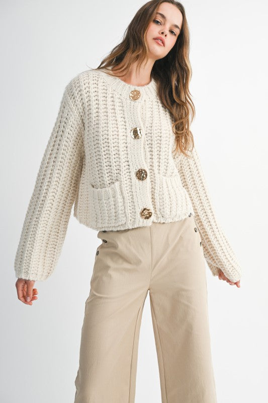 Sherry Knit Cardigan Cream