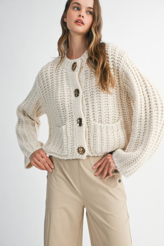 Sherry Knit Cardigan Cream