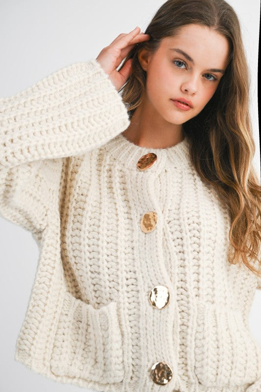 Sherry Knit Cardigan Cream