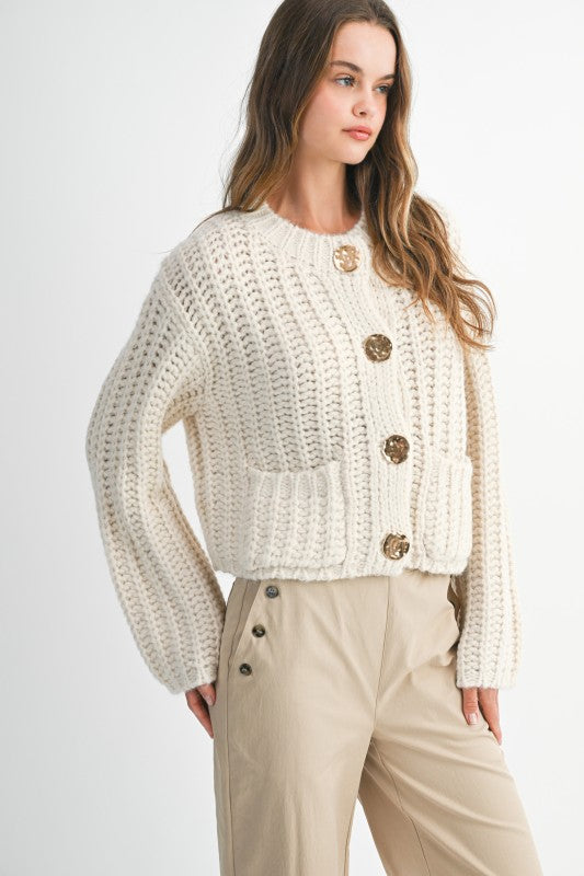 Sherry Knit Cardigan Cream