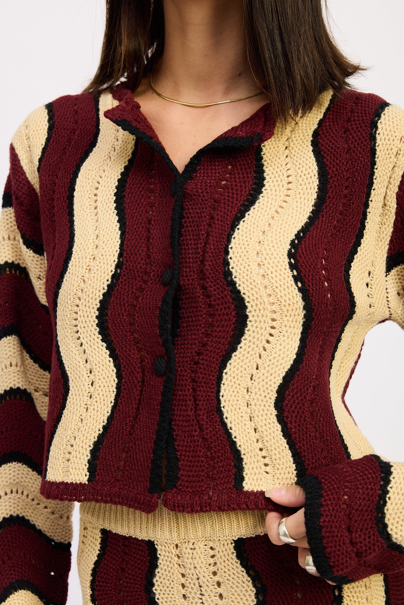 Paris Wave Knit Cardigan