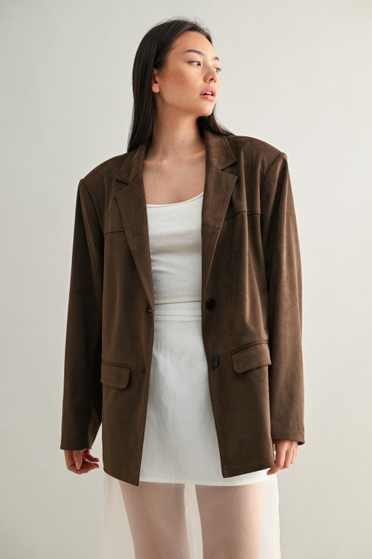 Sadie Brown Suede Blazer