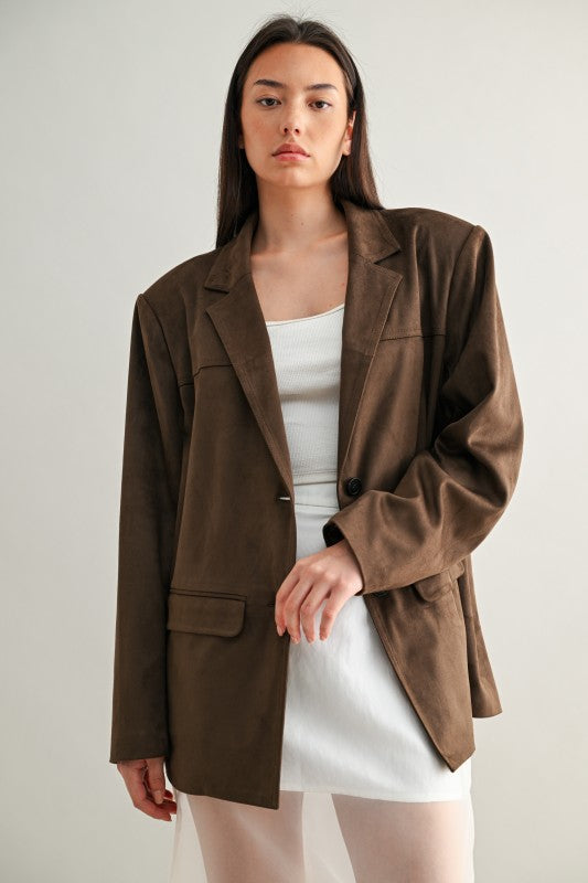 Sadie Brown Suede Blazer