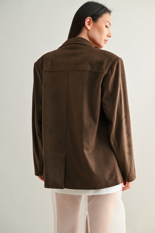 Sadie Brown Suede Blazer