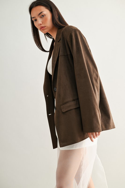 Sadie Brown Suede Blazer